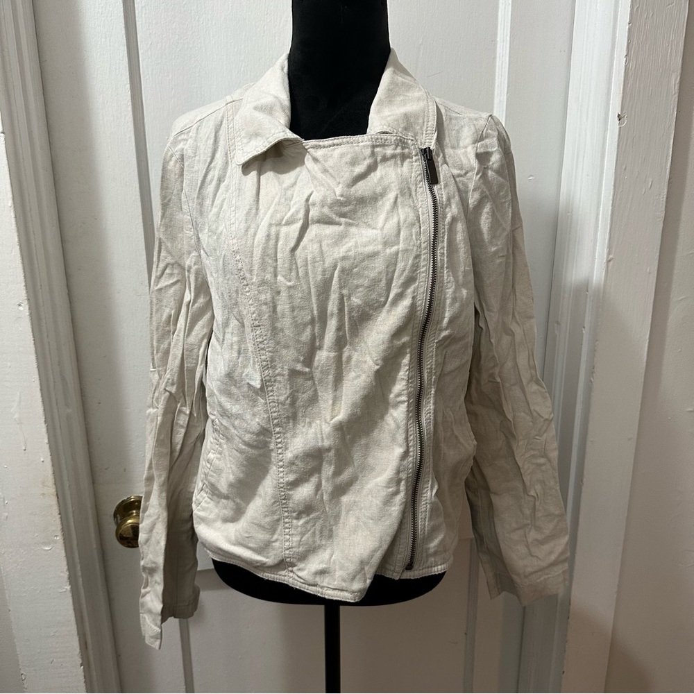 Old Navy Cream Moto‎ Jacket in XL